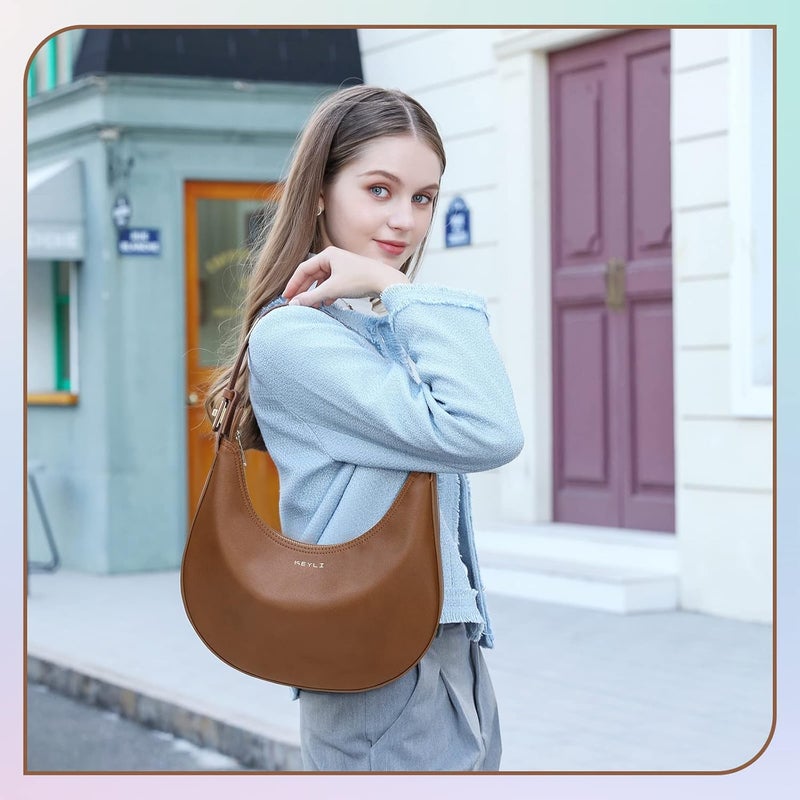Keyli Shoulder Bag for Women Stylish Casual Clutch Purses for Women 3 Ways Adjust Strap Hobo Handbags with Zip Closure - Image 2